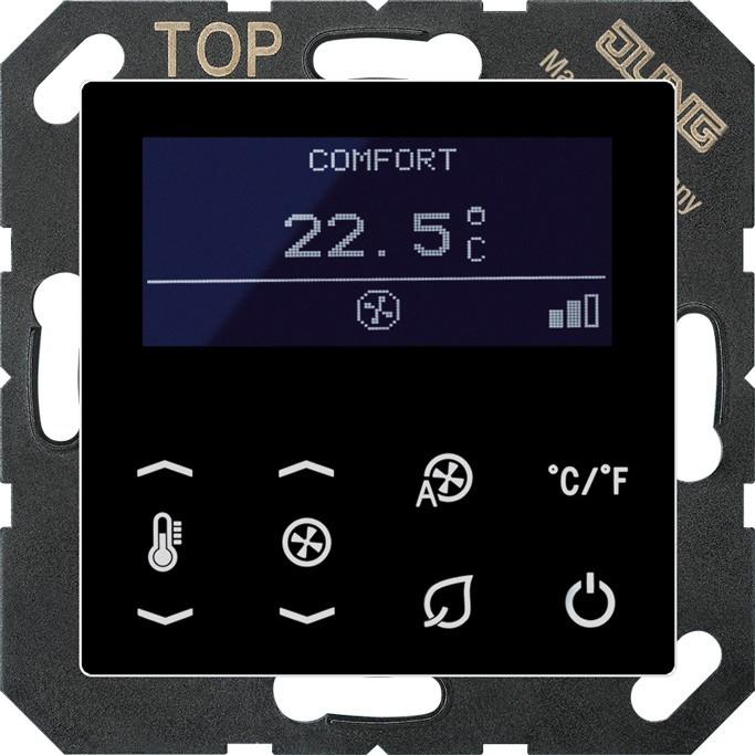 JUNG TRDA523028SW, Thermostat, Schwarz