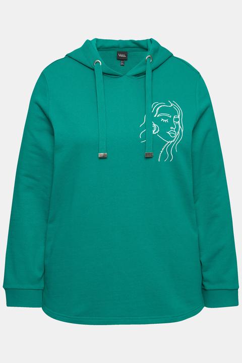 Produktbild Ulla Popken Hoodie, Gesicht, Classic, Kapuze, Langarm (60)