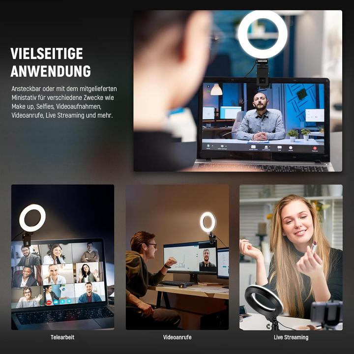 Actual product image Neewer Dimmbares Ringlicht mit Klemme und Tischstativ (Ring light)