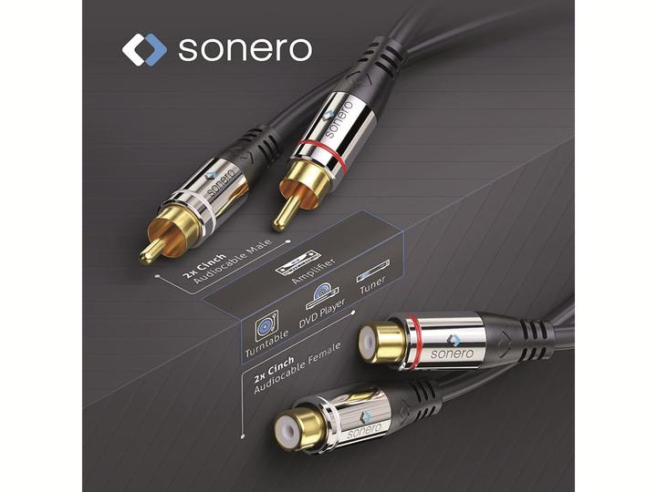 Produktbild Sonero Audio-Kabel Cinch - Cinch 5 m (5 m, Verlängerung)