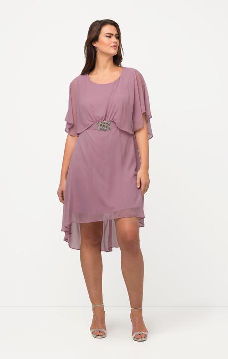 Produktbild Ulla Popken Abendkleid, Chiffon, V-Ausschnitt, Halbarm, Unterkleid (52)