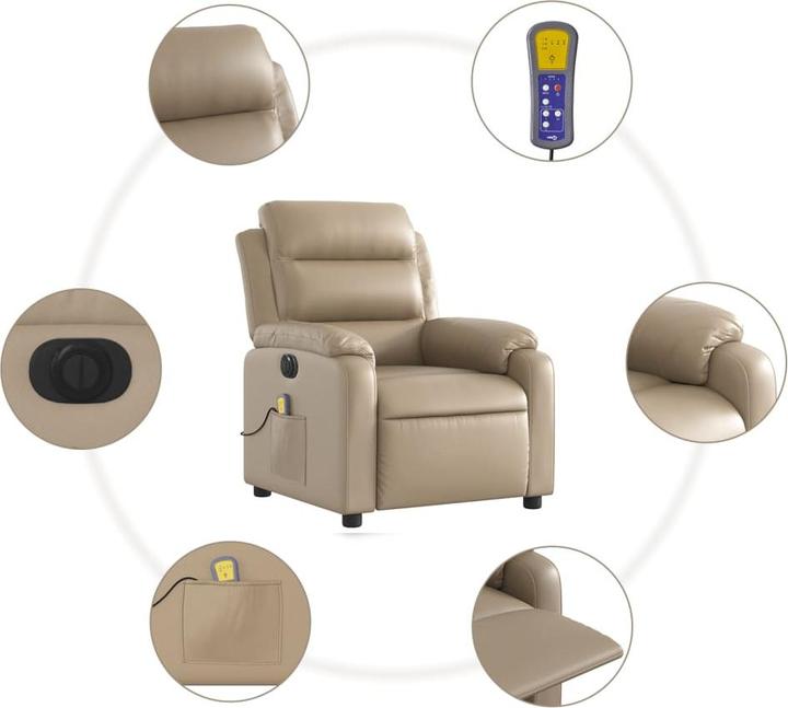 Produktbild vidaXL Massagesessel Elektrisch Sessel Fernsehsessel Relaxsessel Kunstleder