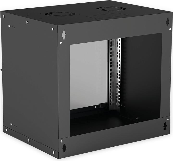 Produktbild Intellinet 48,30cm (19") Wandverteiler Basic Line 9HE schwarz (BxHxT) 540 x 487 x 400 mm (9 HE, 19 Zoll Rack)