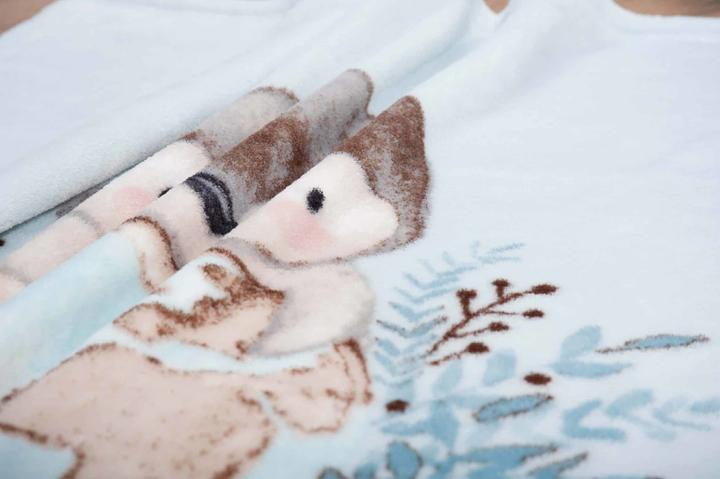 Image du produit Babybest Couverture en microfibre duveteuse Pingouin (75 x 100 cm)