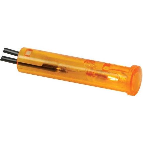 Velleman KONTROLL-LAMPE - RUND - GELB/ORANGE - 6 V - 7 mm, Aktive Bauelemente, Orange