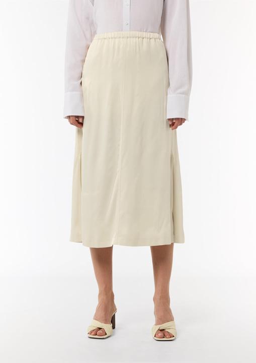 Produktbild Comma Rock Satinierter Midi-Rock mit bequemem Bund (36)