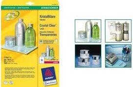 Produktbild Avery Kristallklare Etiketten