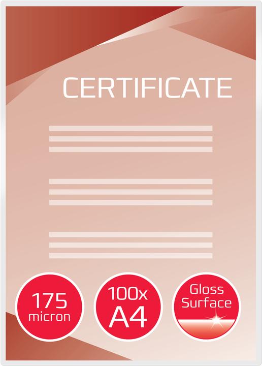 Produktbild GBC Laminierfolien in Premiumqualität (A4, 100 Stück, 175 µm)