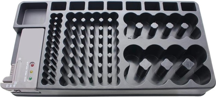Produktbild AccuCell 2in1-Batterie-Organizer, Universal Akkubox für 1-110 Akku oder Batterien