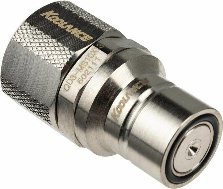 Actual product image Koolance QD3 quick connect straight male to 13/10mm - no-spill