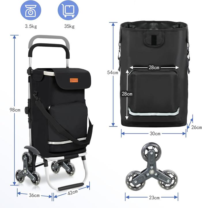 Produktbild Sekey Einkaufstrolley mit Treppensteigerfunktion