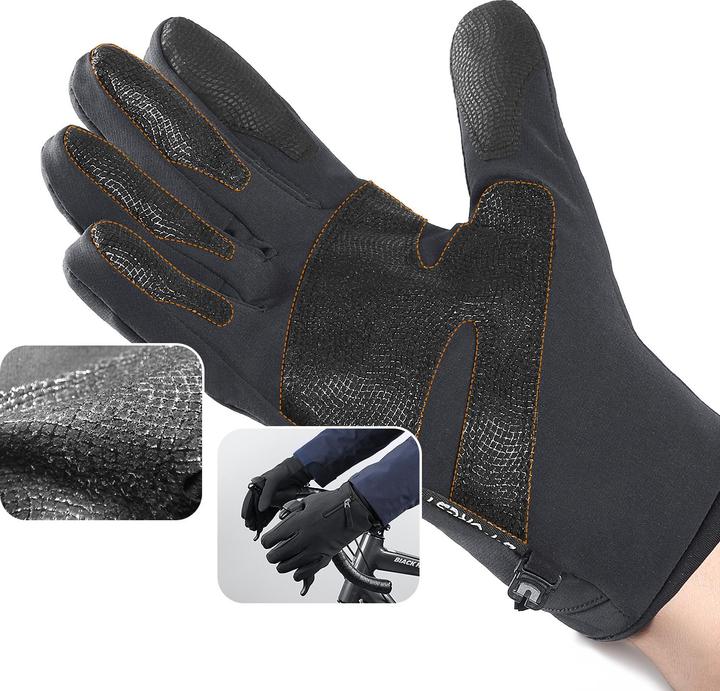 Produktbild Hurtel Rutschfeste Winter-Handy-Sporthandschuhe (Grösse L) – schwarz (L)