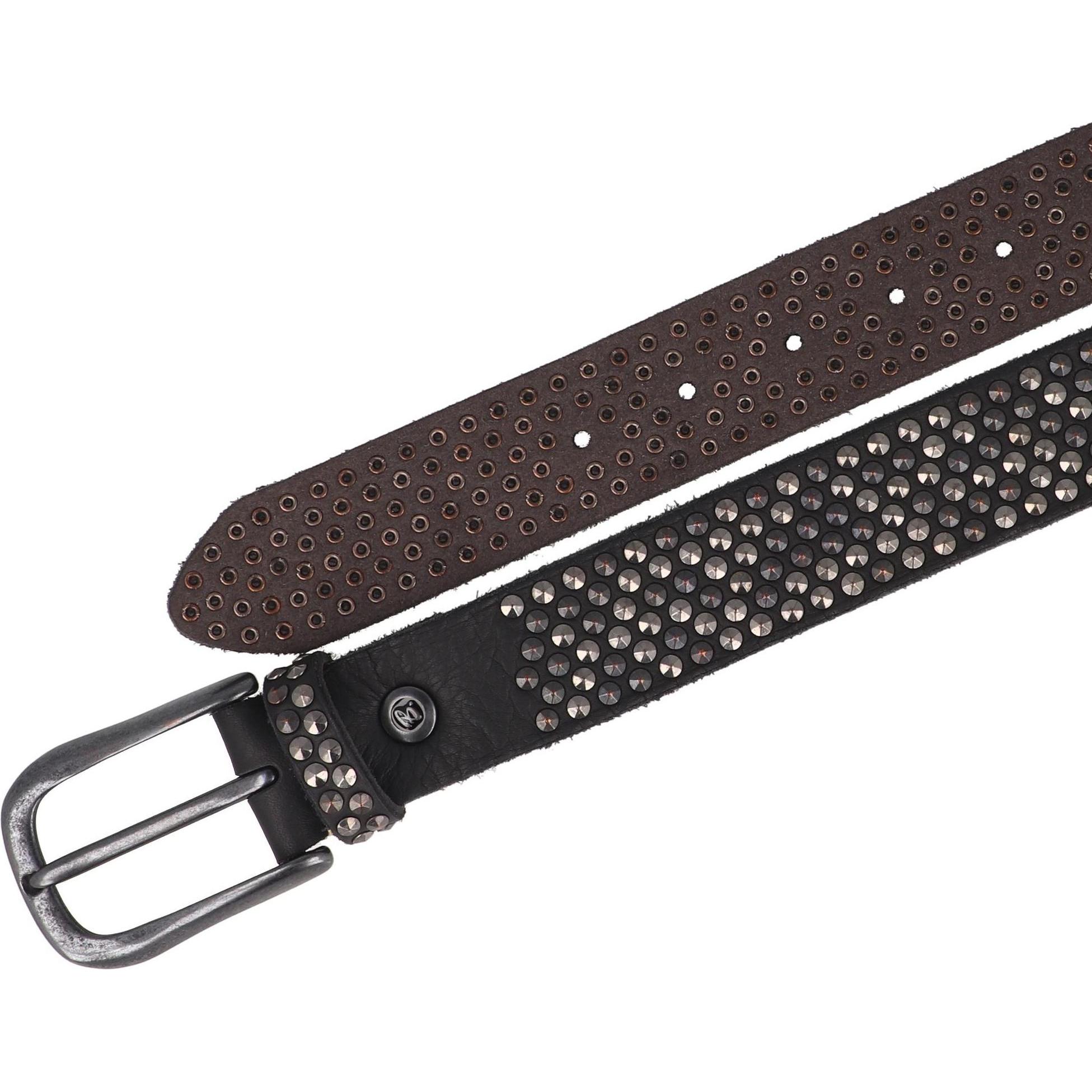 Thumbnail - B.Belt, Damen, Gürtel, Nietengürtel Leder, Schwarz, (80)