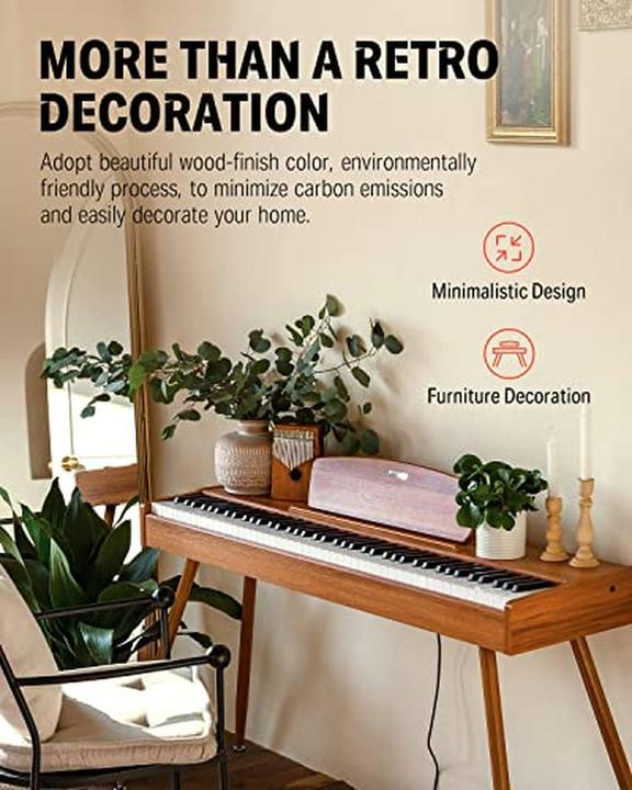 Produktbild Donner Digitales Klavier mit 88 gewichteten Tasten, Hammer-Mechanik, USB-MIDI und Stereo-Lautsprechern (88 Tasten)