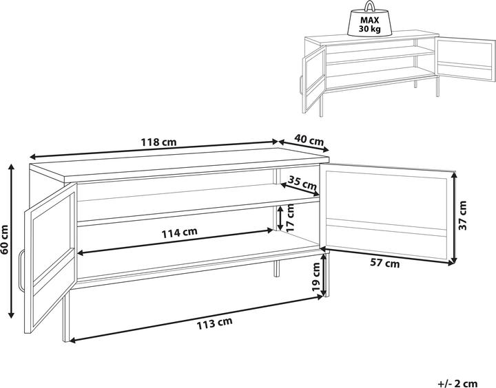 Actual product image Beliani Morley (118 x 40 x 60 cm)