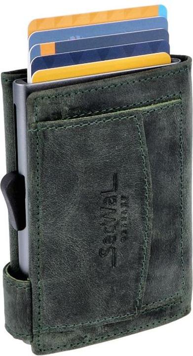 Actual product image SecWal 2 Kartenetui mit Münzfach, grün, 10 Karten, RFID