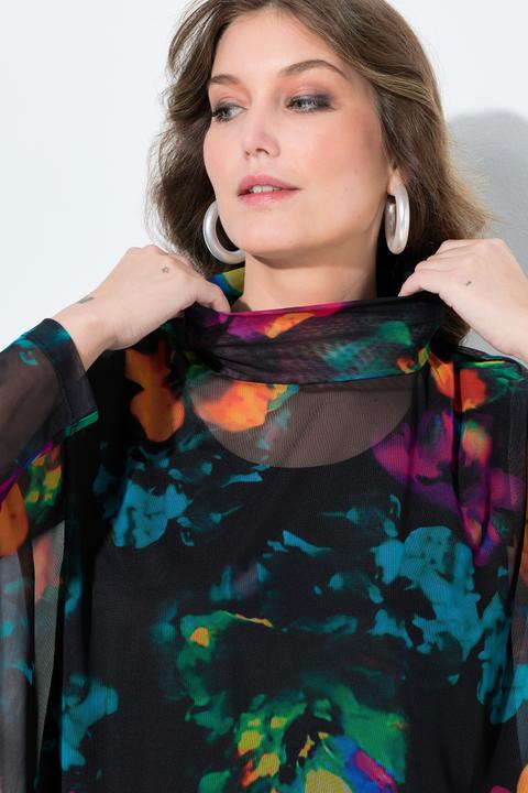 Produktbild Miamoda Mesh-Bluse, oversized, Blüten-Muster (60)