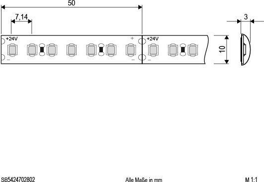 Produktbild EVN SB5424702802 LEDSuperbrightStrips IP54 3000K 72W (Kaltweiss, 500 cm, Indoor)