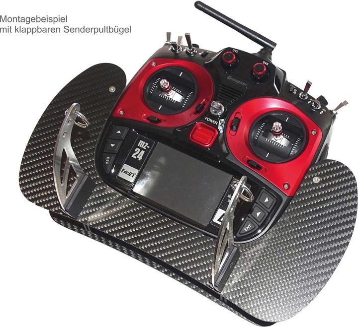 Actual product image AHLtec transmitter console graupner mz-18/mz-24 pro carbon with standard transmitter console bracket