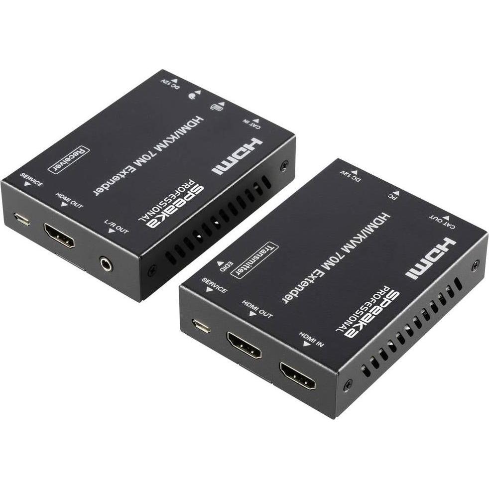 Thumbnail - SpeaKa Professional SP-11562928 HDMI Extender Set über PC steuerbar 4096 x 2160 Pixel Schwarz (matt, Switch Box