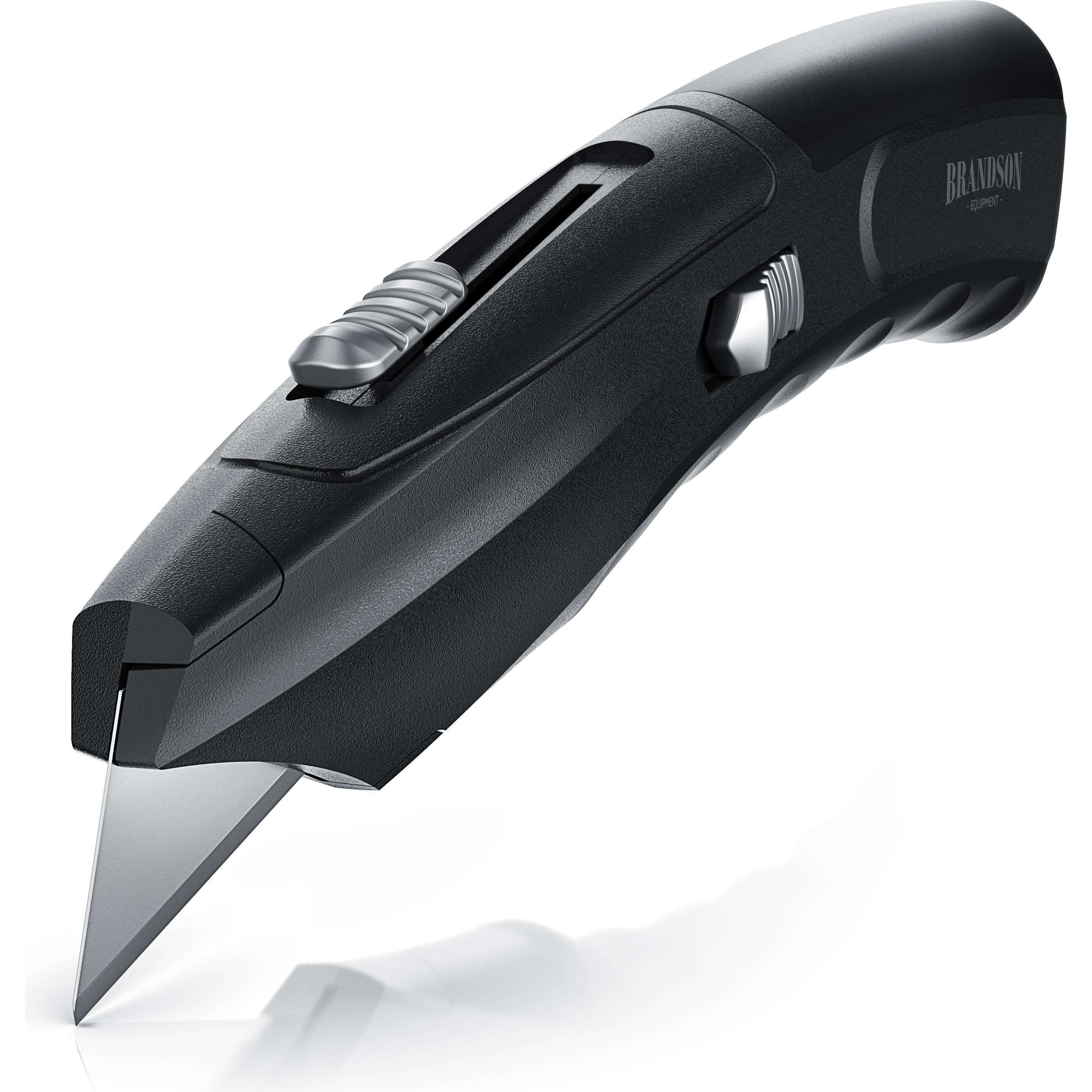 Brandson, Cutter, Teppichmesser, Kartonmesser, Profi Messer, Cuttermesser inkl. Ersatz Trapezklingen, Universalmesser (C...