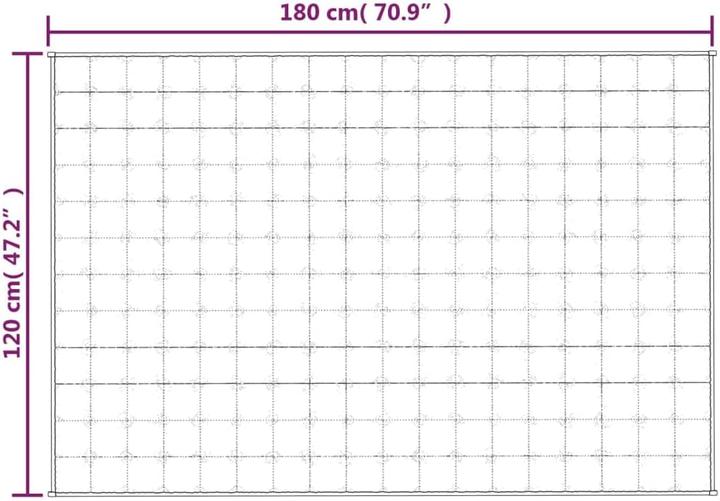 Produktbild vidaXL Gewichtsdecke (Glasperlen, Polyester, 180 x 120 cm)