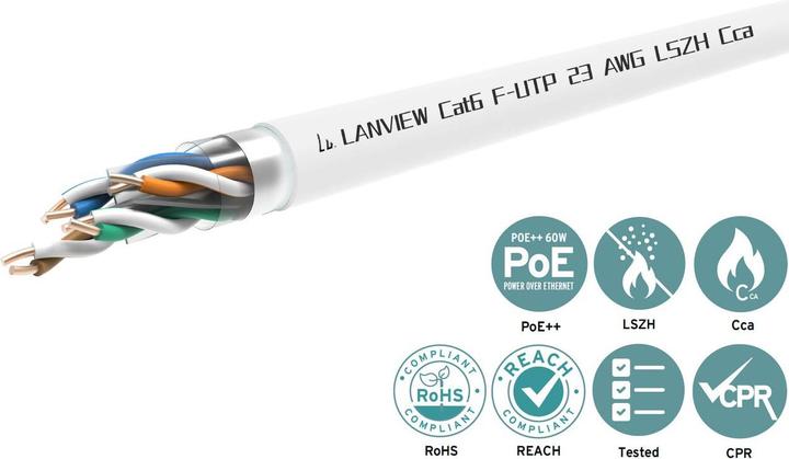 Productafbeelding Lanview Cat6 F-UTP Netwerkkabel (CAT6, 500 m)