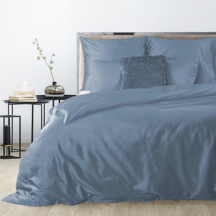 Actual product image Eurofirany EUROFIRANA NOVA bed linen set made of high-quality cotton sateen, single-coloured, 220 x 200 cm (Bedding set, 220 x 200 cm)