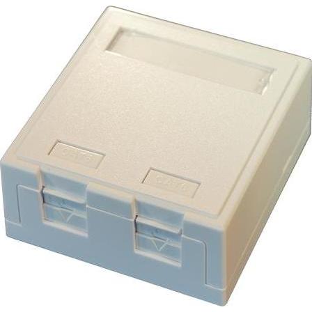 Csdk SL Officebox for 2 x RJ45 Keystone Konnektor, hvid (Keystone Modulhalter), Netzwerk Zubehör
