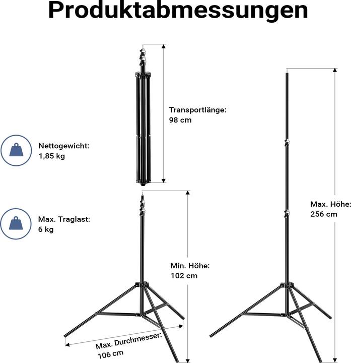 Produktbild Walimex pro LED Niova 600 Daylight und Stativ 2er Set Lichtstativ Flächenleuchte (Flächenleuchte)
