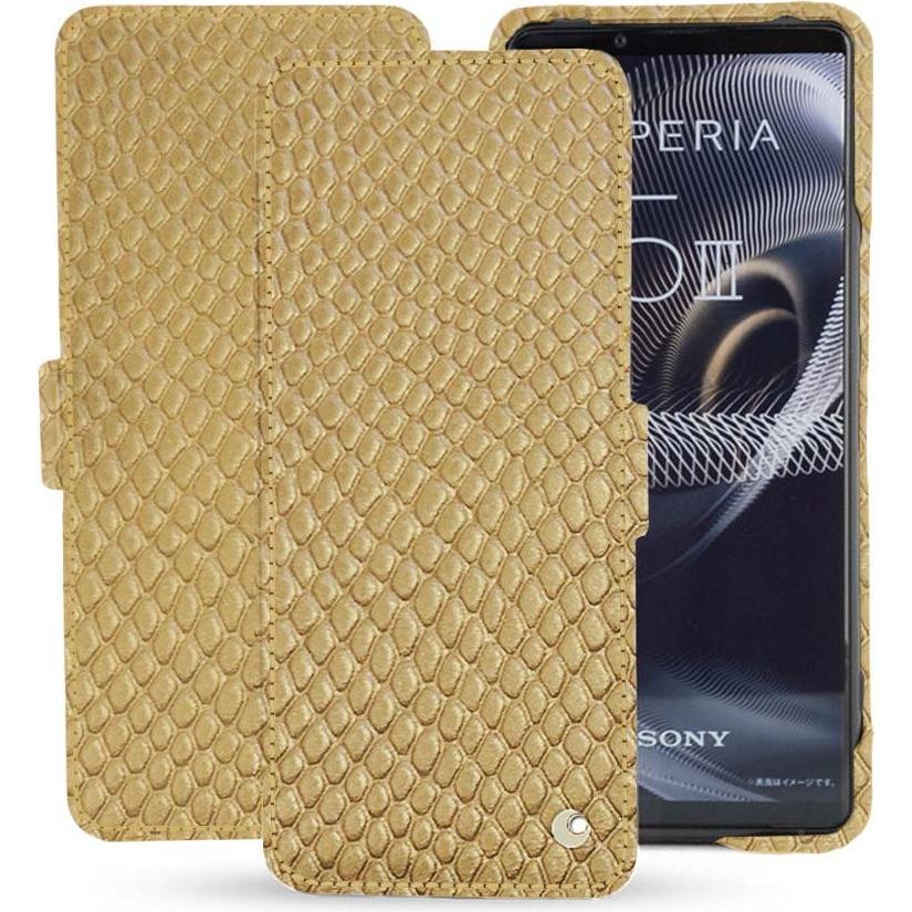 Noreve Lederschutzhülle horizontal (Sony Xperia 5 III), Smartphone Hülle, Beige