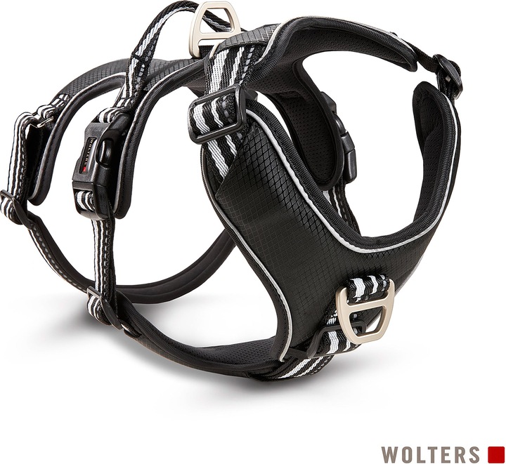 Immagine prodotto Wolters Imbracatura Active Pro No Escape taglia 5 60-75 cm x 2,5 cm nero/argento (60, 62, 68, Cane, Generale)