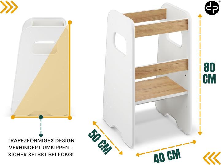 Actual product image DefiPad Learning Tower for Children in White Oak