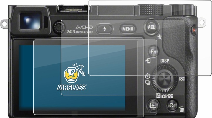 Produktbild BROTECT Schutzglas Schutzfolie Glas Folie Displayschutz klar (Displayschutz, Alpha 6000)
