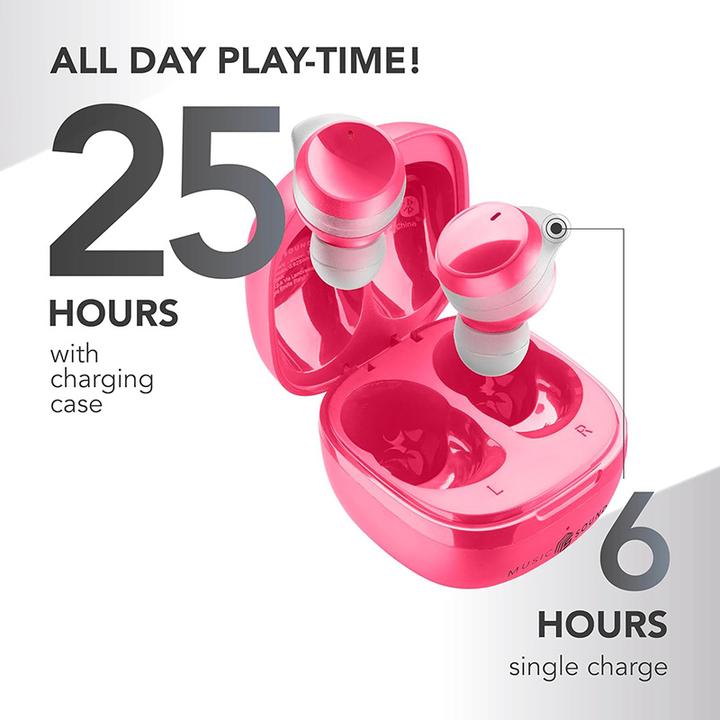 Image du produit Cellularline Music Sound Flow Casque intra-auriculaire sans fil Musique et appels Bluetooth Rose (Pas de réduction du bruit, 25 h, Sans fil)
