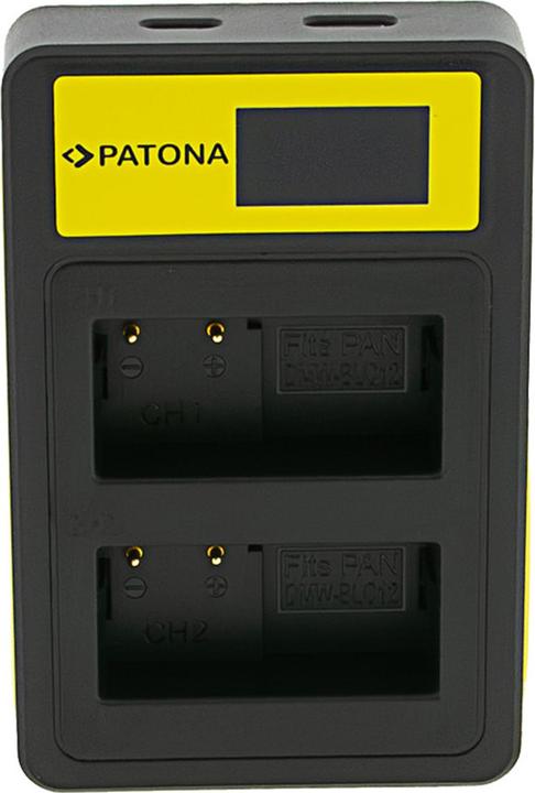 Actual product image Patona Charger Smart Dual LCD USB Panasonic DMW-BLC12PP (Camera battery charger)