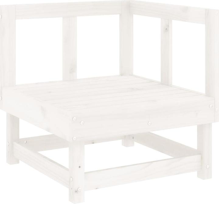Produktbild VidaXL 3-tlg. Garten-Lounge-Set Weiss Massivholz Kiefer,Farbe