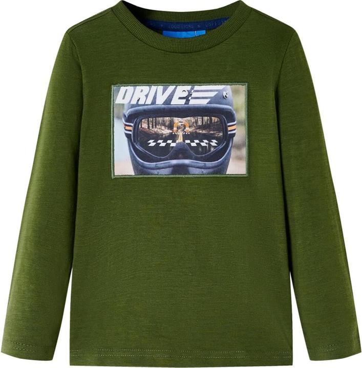 Produktbild VidaXL Kinder-Langarmshirt Dunkles Khaki 104,Material: 100 (104)