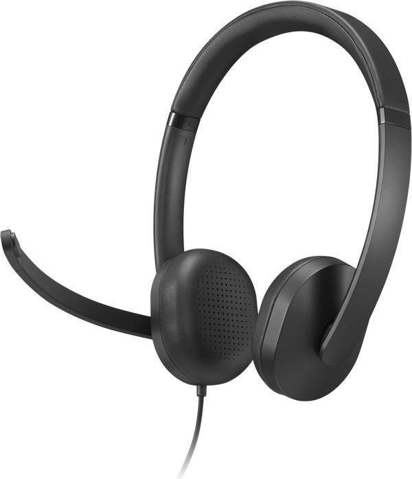 Produktbild Lenovo VoIP Headset 5000, Kabelgebunden, Büro/Callcenter, 20 - 20000 Hz, 144 g, Kopfhörer, Schwarz (Kabelgebunden, USB-C)