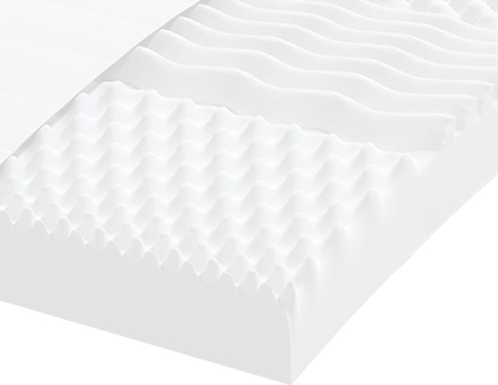 Produktbild VidaXL Schaumstoffmatratze 100 x 220 cm 7-Zonen Härtegrad 20 ILD (100 x 220 cm, Schaumstoffkern)