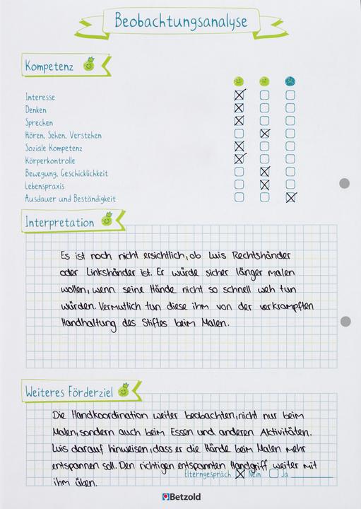 Produktbild Betzold Beobachtungsblock Kita DIN A4 (A4)
