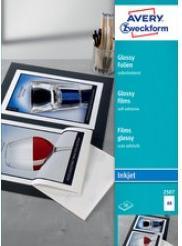 Actual product image Avery ZW. Ink-Jet Folien A4 2501Z 0,17mm,selbstklebend 50 Blatt