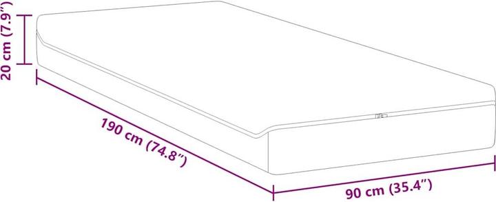 Produktbild vidaXL Federkernmatratze (Federkern, 90 x 190 cm)