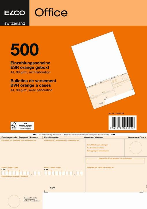 Elco Einzahlungsschein A4 (500 x)