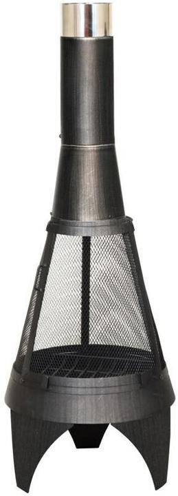 Buschbeck Stufa in acciaio Colorado Mesh, 45 x H 125 cm acciaio nero incl. griglia, pinze per il fuoco (45 cm)