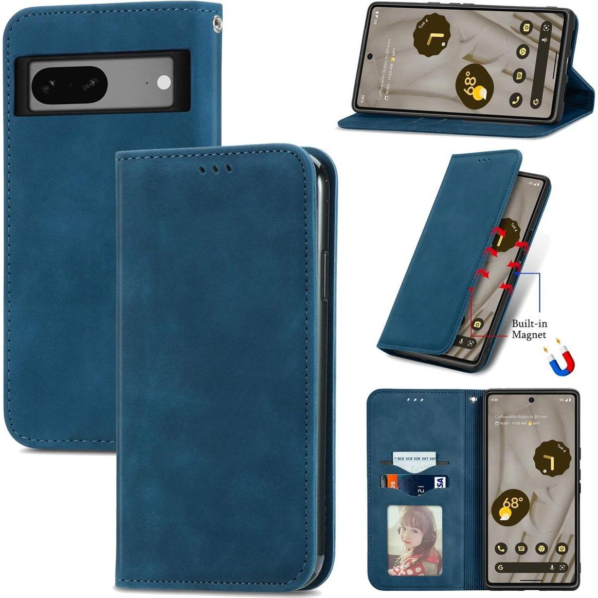 Thumbnail - König Design Hülle Handy Schutz für Google Pixel 7A Case Cover Klapp Tasche Wallet Etuis Neu (Google Pixel 7a), Smartpho...