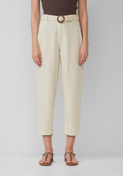 Actual product image S.Oliver Hose Cropped Chino aus Leinenmix mit geflochtenem Gürtel (40)