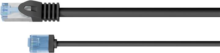 Produktbild Goobay Ultraflexibles CAT 6A Patchkabel, slim, U/UTP, schwarz (U/UTP, CAT6a, 5 m)