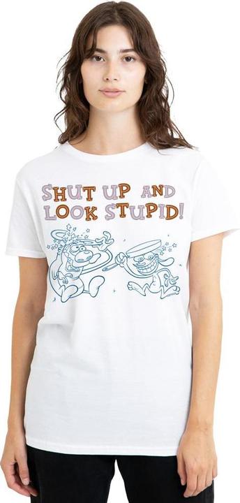 Immagine prodotto Ren & Stimpy Shut Up And Look Stupid! Maglietta Adulto Unisex (M)
