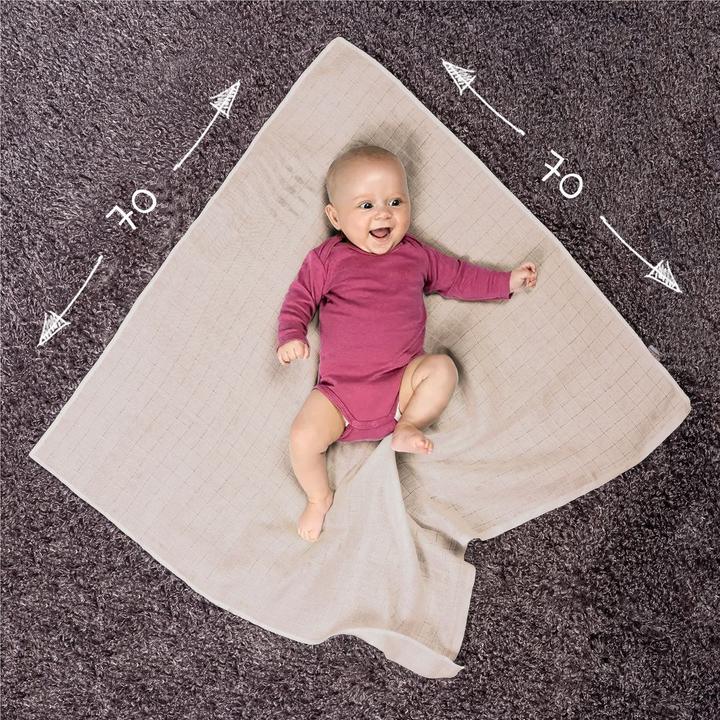 Actual product image Makian Mullwindeln & Mulltücher Mullwindel / Mulltuch 6er Pack 70 x 70 cm (70 cm, 70 cm)